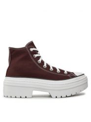 Converse Trampki Chuck Taylor All Star Lugged Heel Platform A09401C Bordowy. Czerwone trampki damskie Converse, bez wzorów, z materiału, bez zapięcia. Za 259.99 zł.