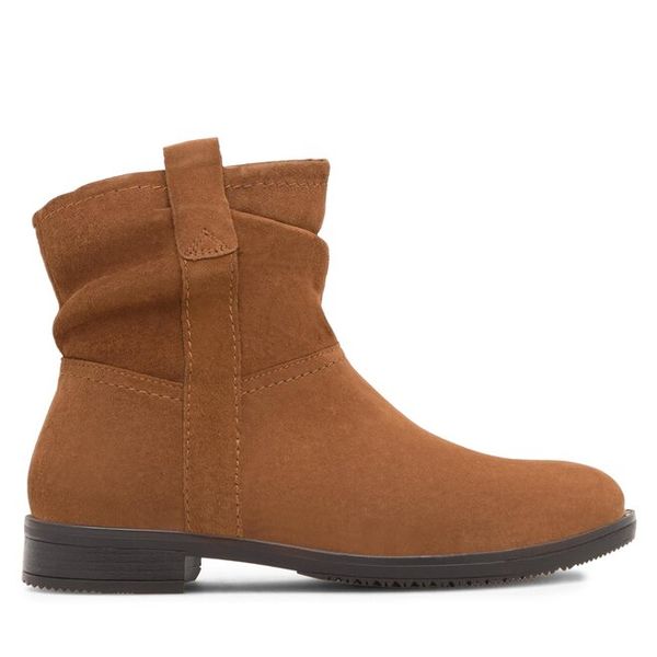 Botki Lasocki. Brązowe botki damskie Lasocki, bez obcasa, na płaskiej podeszwie, bez zapięcia. Za 149.99 zł.