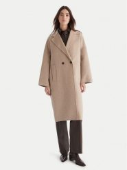ViCOLO Płaszcz wełniany TF0003 Beżowy Regular Fit. Brązowe płaszcze damskie ViCOLO, na zimę, s, bez wzorów, z syntetyku, bez kaptura. Za 1,079.00 zł.
