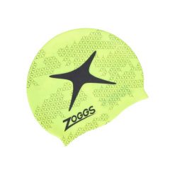 Czapka do pływania z nadrukiem silikonowa Zoggs. Żółte czapki damskie Zoggs, bez wzorów. Za 112.50 zł.