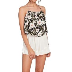 Koszulka damska Volcom Coco Halter Cami. Czarne koszulki sportowe damskie Volcom, l, bez wzorów, z wiskozy, bez ramiączek. W wyprzedaży za 95.00 zł.