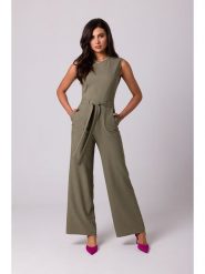 Be Wear Kombinezon w kolorze oliwkowym rozmiar: S. Brązowe kombinezony damskie Be Wear, s, bez wzorów, bez kołnierzyka, bez ramiączek. Za 232.78 zł.