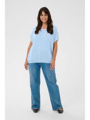KAFFE curve Bluzka w kolorze błękitnym rozmiar: 48. Niebieskie bluzki damskie KAFFE curve, bez wzorów, z wiskozy, bez kołnierzyka, bez ramiączek. Za 82.99 zł.