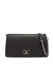 Calvin Klein Torebka Re-Lock Mini Conv LV04F3103G Czarny. Czarne torebki wieczorowe damskie Calvin Klein, bez wzorów, ze skóry, bez dodatków. Za 319.99 zł.