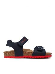 Geox Sandały J Ghita B. B J028LB 000EK C0735 S Granatowy. Niebieskie sandały chłopięce Geox, ze skóry, bez zapięcia. Za 209.99 zł.