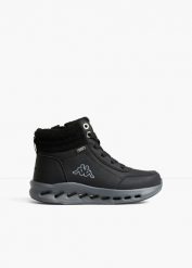 Botki sznurowane Kappa. Czarne botki damskie bonprix, bez obcasa, bez zapięcia. Za 269.99 zł.