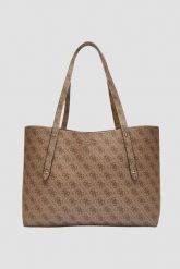 GUESS Brązowa shopperka damska Brenton. Brązowe shopper bag Guess, ze skóry ekologicznej, bez dodatków. W wyprzedaży za 430.99 zł.