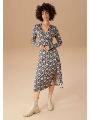 Aniston Sukienka w kolorze niebiesko-beżowym rozmiar: 36. Brązowe sukienki damskie Aniston, bez wzorów, z wiskozy, bez ramiączek. Za 95.99 zł.