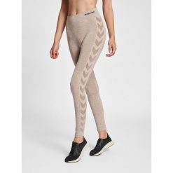 Damskie legginsy mid-rise Hummel CI. Szare legginsy sportowe damskie Hummel, bez wzorów, z dzianiny, na fitness i siłownię. Za 167.50 zł.