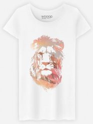 WOOOP Koszulka "Desert Lion" w kolorze białym rozmiar: M. Białe bluzki damskie Wooop, m, bez wzorów, z bawełny, bez kołnierzyka, bez ramiączek. Za 70.24 zł.