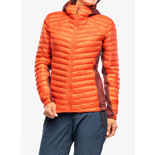 Kurtka ocieplana damska Rab Cirrus Flex 2.0 Hoody. Brązowe kurtki damskie RAB, bez wzorów, bez kaptura. Za 636.83 zł.