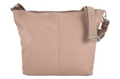 Listonoszka skórzana BARBERINI'S pudrowa 12-18. Czerwone shopper bag Barberinis, bez wzorów, ze skóry, duże, bez dodatków. Za 199.99 zł.