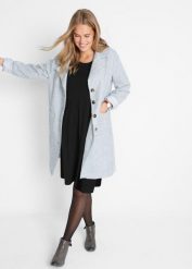 Sukienka z dzianiny punto di roma. Czarne sukienki damskie bonprix, bez wzorów, z dzianiny, bez ramiączek. Za 122.99 zł.