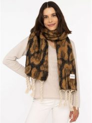 Zwillingsherz Szal "Leo & Tassel" w kolorze jasnobrązowym - 224 x 42 cm rozmiar: onesize. Brązowe szaliki damskie Zwillingsherz, bez wzorów, z materiału. Za 132.05 zł.