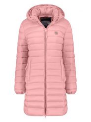 Geographical Norway Płaszcz pikowany "Atikotal" w kolorze jasnoróżowym rozmiar: XL. Różowe płaszcze damskie Geographical Norway, xl, bez wzorów, bez kaptura. Za 200.60 zł.