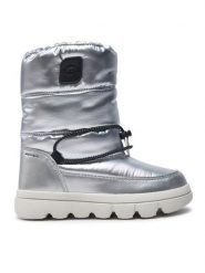 Geox Śniegowce J46HWB 0LVNF C1007 S Szary. Szare kozaki dziewczęce Geox, bez wzorów, ze skóry, bez obcasa, bez zapięcia. Za 269.99 zł.