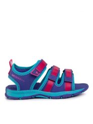 Merrell Sandały M-Hydro Creek MK162389 Fioletowy. Fioletowe sandały chłopięce Merrell, ze skóry, bez zapięcia. Za 219.99 zł.