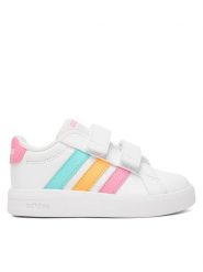 Adidas Sneakersy Grand Court 3.0 KI6504 Biały. Białe buty sportowe dziewczęce Adidas, ze skóry, bez zapięcia. Za 139.99 zł.