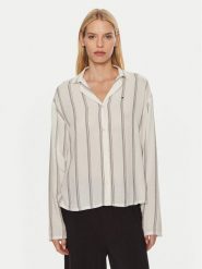 Tommy Hilfiger Koszulka piżamowa UW0UW05614 Écru Relaxed Fit. Koszule nocne i halki Tommy Hilfiger, xl, bez wzorów, z wiskozy, bez kołnierzyka, bez ramiączek. Za 139.99 zł.
