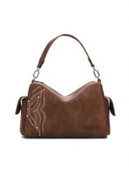 Desigual Torebka Habana 25SAXPAD Brązowy. Brązowe torebki klasyczne damskie Desigual, ze skóry, bez dodatków. Za 249.99 zł.