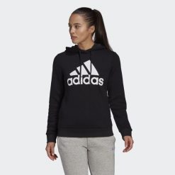 Bluza z Kapturem Loungewear Essentials Logo Rozmiar M Czarny - GL0653. Białe bluzy damskie Adidas, m, bez wzorów, z kapturem. Za 199.00 zł.