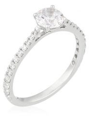 DIAMANTA Złoty pierścionek "Solitaire Royal" z diamentami rozmiar: 56. Szare pierścionki damskie DIAMANTA, z diamentem, złote. Za 4,001.99 zł.