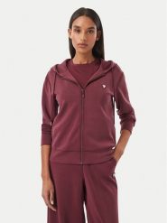 Guess Bluza V4YQ06 KCAY2 Bordowy Regular Fit. Czerwone bluzy damskie Guess, xl, z aplikacjami, z syntetyku, bez kaptura. Za 394.99 zł.