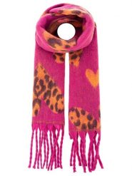 Zwillingsherz Szal "Heart Leo" w kolorze różowym - 220 x 40 cm rozmiar: onesize. Różowe szaliki damskie Zwillingsherz, bez wzorów, z materiału. Za 91.95 zł.
