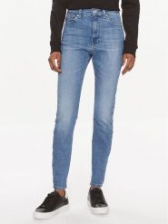Tommy Jeans Jeansy Sylvia DW0DW17591 Niebieski Skinny Fit. Niebieskie jeansy damskie Tommy Jeans, bez wzorów, z bawełny. Za 239.99 zł.
