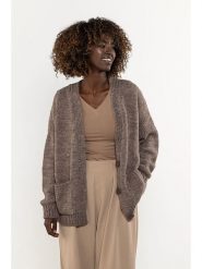 Awama Kardigan w kolorze beżowym rozmiar: S/M. Brązowe kardigany damskie Awama, m, bez wzorów. Za 269.99 zł.