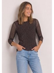 Street One Koszulka w kolorze czarnym rozmiar: 40. Czarne bluzki damskie Street One, bez wzorów, street, bez kołnierzyka, bez ramiączek. Za 149.95 zł.