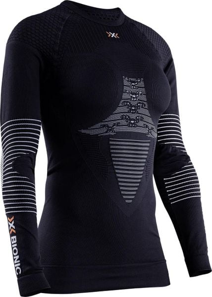 Czarna bluza transmisyjna damska X-Bionic Energizer 4.0. Czarne bluzy damskie X BIONIC, l, bez wzorów, z materiału, bez kaptura. Za 789.99 zł.