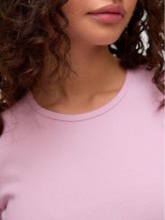 Vero Moda T-Shirt Chloe 10306894 Różowy Slim Fit. Czerwone t-shirty damskie Vero Moda, m, bez wzorów, z bawełny, bez kołnierzyka. Za 69.99 zł.