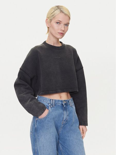 HUGO Bluza Derissa_B 50545035 Czarny Relaxed Fit. Czarne bluzy damskie Hugo, m, bez wzorów, z bawełny, bez kaptura. Za 309.99 zł.