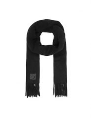 Calvin Klein Szalik Emblem LV04D8060G Czarny. Czarne szaliki damskie Calvin Klein, bez wzorów, z wełny. Za 349.99 zł.