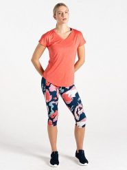Dare 2b Koszulka sportowa "Vigilant Tee" w kolorze pomarańczowym rozmiar: 44. Pomarańczowe koszulki sportowe damskie Dare 2b, bez wzorów, z materiału, bez ramiączek, outdoorowe. Za 61.46 zł.