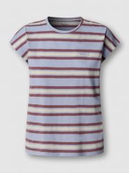 Pepe Jeans Koszulka "Charlot" w kolorze błękitnym rozmiar: M. Niebieskie bluzki damskie Pepe Jeans, m, bez wzorów, z bawełny, bez kołnierzyka, bez ramiączek. Za 87.61 zł.