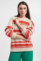 Sweter w paski Vertigo WEEKEND MAX MARA. Swetry klasyczne damskie Weekend Max Mara, xs, bez kołnierzyka. W wyprzedaży za 677.04 zł.