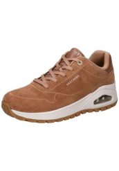 Buty SKECHERS UNO RUGGED-CHILLPROO Brązowy. Brązowe obuwie trekkingowe damskie Skechers, z materiału, bez zapięcia. Za 405.30 zł.