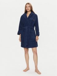 Polo Ralph Lauren Szlafrok 4P0048 Granatowy. Niebieskie szlafroki damskie Polo Ralph Lauren, bez wzorów, z bawełny, bez kaptura. Za 489.99 zł.