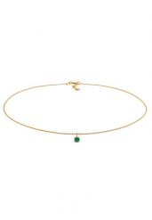 Elli Damski Choker Basic z syntetycznym szmaragdem w pozłacanym srebrze próby 925 Sterling Silver Naszyjniki 1 ct. Szare naszyjniki damskie Elli, z szmaragdem, pozłacane. Za 249.89 zł.