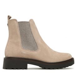 Botki Caprice. Brązowe botki damskie Caprice, bez obcasa, na płaskiej podeszwie, bez zapięcia. Za 419.99 zł.