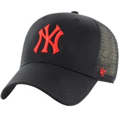 Czapka z daszkiem dla dorosłych MLB New York Yankees Branson Cap. Czarne czapki z daszkiem damskie 47 Brand, bez wzorów, z bawełny. Za 148.50 zł.
