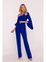 Stylove Kombinezon w kolorze niebieskim rozmiar: S. Niebieskie kombinezony damskie Stylove, s, bez wzorów, z tkaniny, bez kołnierzyka, bez ramiączek. Za 269.99 zł.