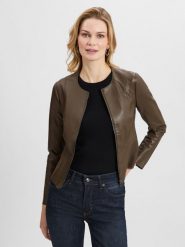 Zero Marynarka Kobiety brązowy, 42. Brązowe marynarki i żakiety damskie zero, bez wzorów, ze skóry, eleganckie. Za 329.95 zł.
