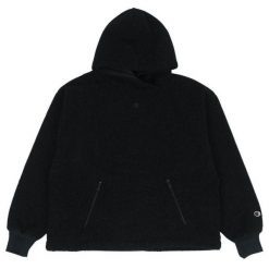 Damska Bluza Z Markowym Rękawem. Czarne bluzy damskie Champion, bez wzorów, bez kaptura. Za 343.99 zł.