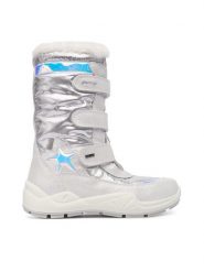Primigi Śniegowce GORE-TEX 8881666 D Srebrny. Szare kozaki dziewczęce Primigi, bez wzorów, z gore-texu, bez obcasa, bez zapięcia. Za 539.99 zł.