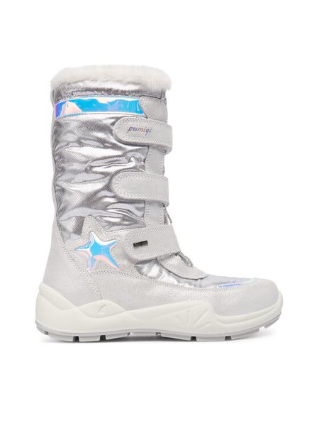 Primigi Śniegowce GORE-TEX 8881666 D Srebrny. Szare kozaki dziewczęce Primigi, bez wzorów, z gore-texu, bez obcasa, bez zapięcia. Za 369.99 zł.
