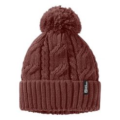 Czapka zimowa Jack Wolfskin Pompom. Czerwone czapki damskie Jack Wolfskin, na zimę, bez wzorów. Za 159.99 zł.