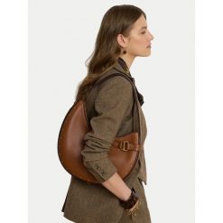 Torebka LAUREN RALPH LAUREN. Brązowe torebki klasyczne damskie Lauren Ralph Lauren, bez dodatków. Za 1,899.00 zł.
